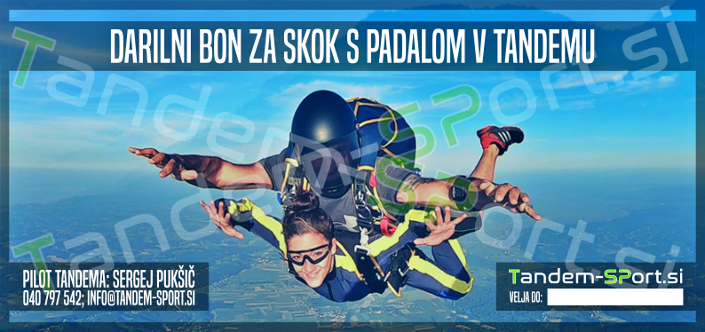 Darilni bon za skok s padalom